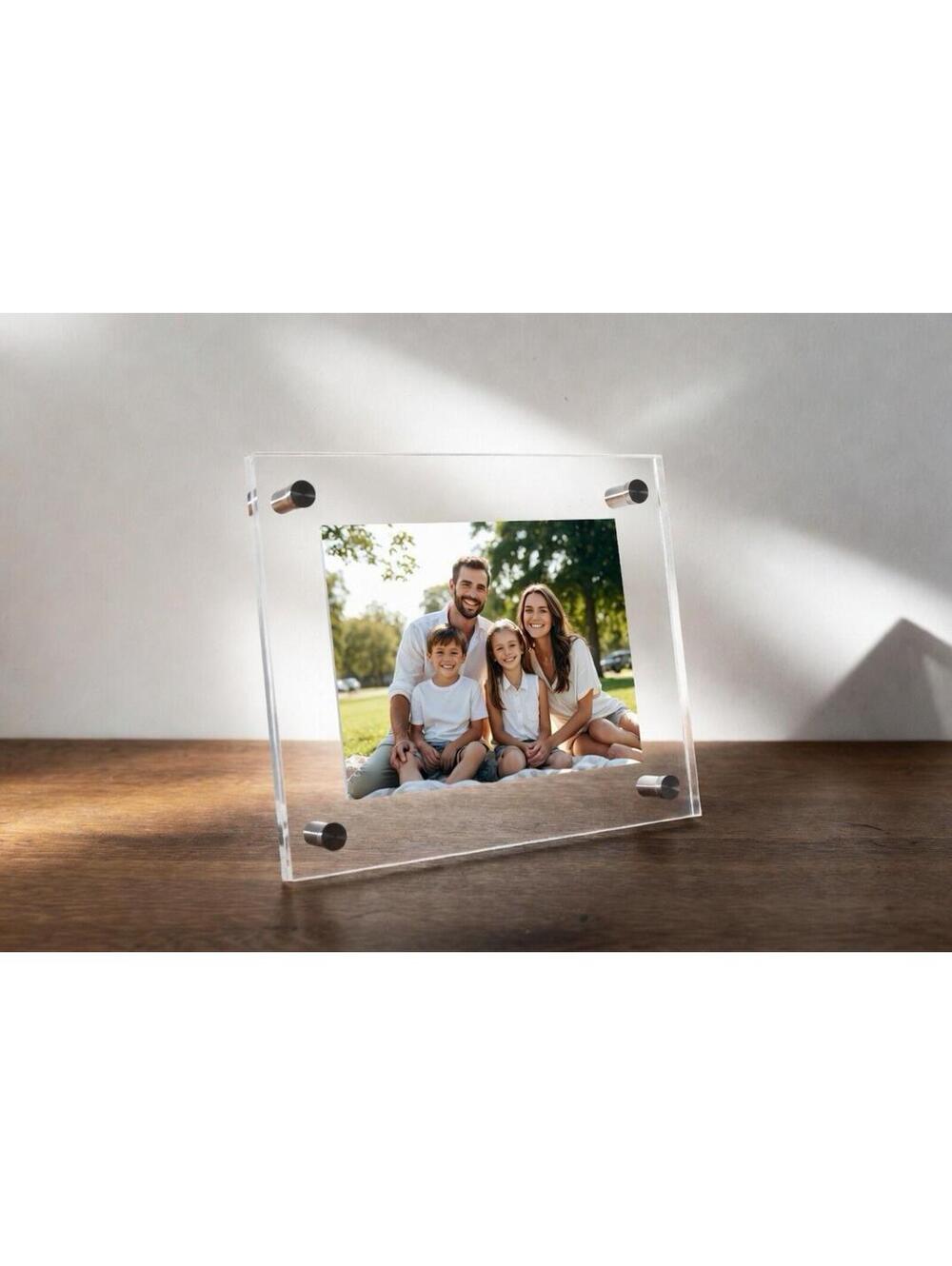 DuraClear 8x10 Acrylic Photo Frame - Frameless & Thick Picture Frame